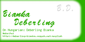 bianka deberling business card